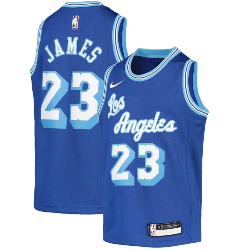 Youth Los Angeles Lakers LeBron James Nike Blue - Classic Edition - Size Small
